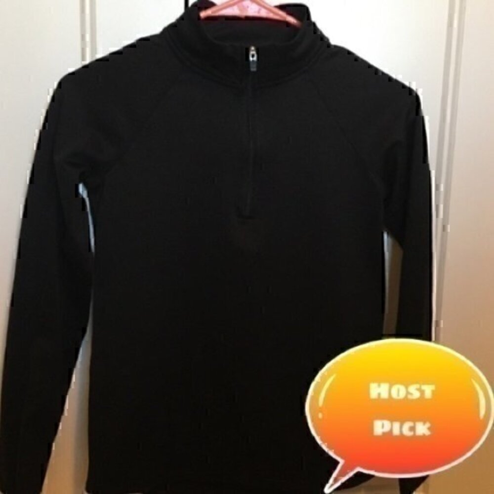 Justice Girls size 10 black  1/4 zip jacket